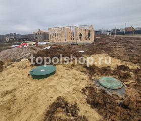 Установили Кит-4-900 с принудительным сбросом очищенных стоков в дренажный колодец