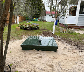Установка станции Топас-С 4 принудительным отводом воды СНТ Дубки