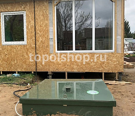 Установили Топас с 5 с принудительным отводом очищенных стоков (Калужская область, Малоярославецкий район, СНТ Малоярославец)