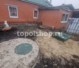 Установили Топас С 4 с принудительным сбросом очищенных стоков в дренажный колодец (Тульская область, г. Узловая)