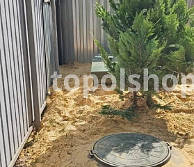 Установили станцию Топас С 6 с принудительным отводом воды в дренажный колодец