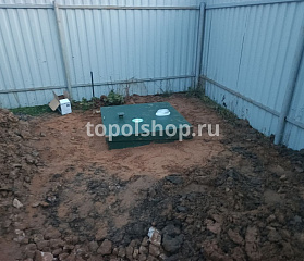 Установили Топас С 5 с принудительным сбросом очищенных стоков