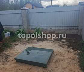 Монтаж станции Топас С 5 лонг пр с отводом очищенной воды в дренажный колодец